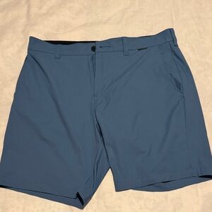 Travis Mathew Slate Blue Performance Flat Front Shorts